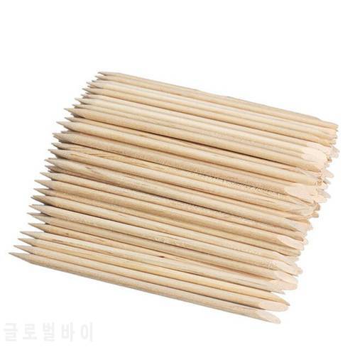 100pcs/pack Nail Art Orange Wood Stick Cuticle Pusher Remover for Manicures beauty tools DHL shipping jk17