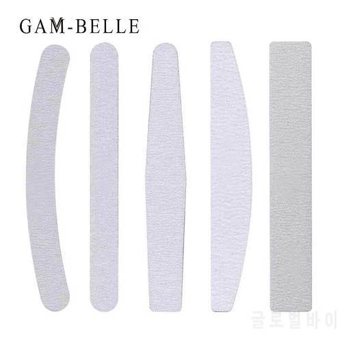 GAM-BELLE 5Pcs/10Pcs Sandpaper Nail File Lime Set Professional 100/180 Double Side Sanding Manicure Buffer Block Polishing Tools