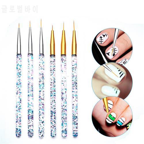 300 sets 7/9/11/15mm Nail Art Liner Brush Painting Flower Drawing French Lines Grid Stripe Acrylic UV Gel Pen DIY Manicure Tools