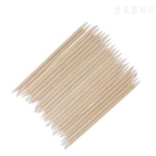 100pcs/Packs Wood Nail Stick Pegwood Exfoliator Manicure Dead Skin Shovel Beauty Care Cuticle Pushers Nail Tools HA169