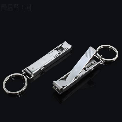 200pcs/lot Fast Shipping Stainless Steel Ultra-thin Foldable Hand Toe Nail Clippers Cutter Trimmer Keychain tools Quality High