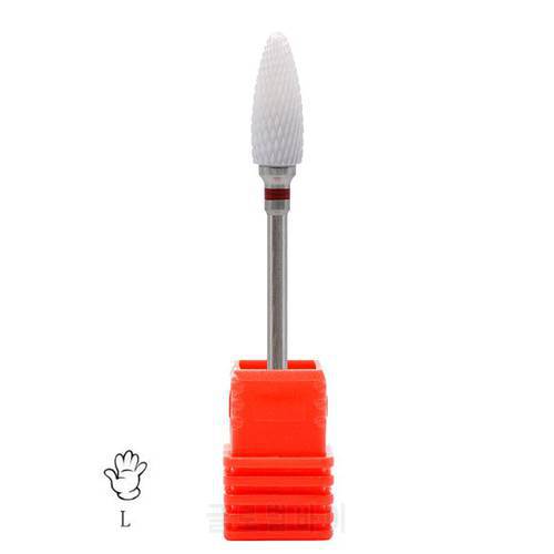 Left Hander Milling Cutter Ceramic Nail Drill Bits Electric Manicure Machine Accessories Rotary Electric Files Art tools