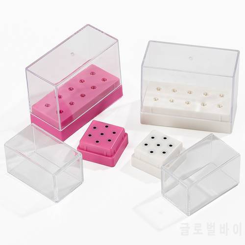 Nail Drill Bit Storage Box Stand Display Container Holder For Nail Drill Bit Holder Milling Cutter For Manicure Tool Accessories
