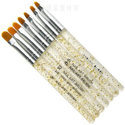 7pc/lot Nail Art Brush UV Gel Builder Painting Dotting Pen Carving Tips Manicure Salon Tools
