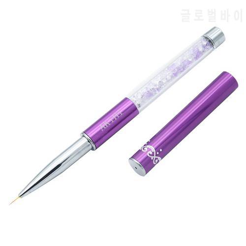 5-20mm Nail Art Line Painting Brushes Crystal Acrylic Thin Liner Drawing Pen Manicure Tools UV Gel