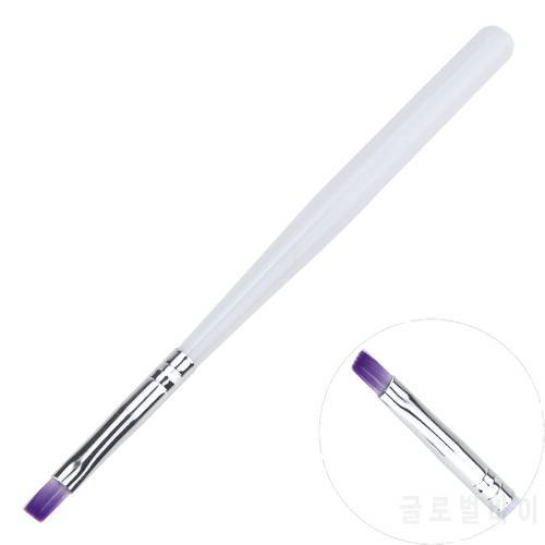 1PC Painting Brush Nail Art UV Gel Manicure Radient Purple Color Brush White Handle Draw Pen for Gel Nail Polish Painting Drawin