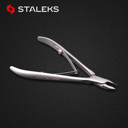 STALEKS 3mm Professional Fingernail Toenail Cuticle Nipper Trimming High Precision Stainless Steel Dead Skin Cuticle Scissors