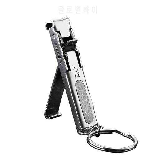 1PC Foldable 0.5cm Ultra-thin Portable Stainless Steel Nail Toe Cutter Trimmer Scissor Manicure Pedicure Tool Fingernail Clipper