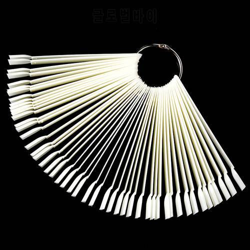 Nature Clear Black False Tips For Nail Art Display Oval Fan Style Nail Swatch Polish Stand Tips Practice Manicures Tools