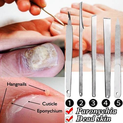 5Pcs/Set Toe Pedicure Knife Tools Ingrown Cuticle Tools Dead Skin Corn Removers Nail Foot Care Tool Kit High Quality Nail Beauty
