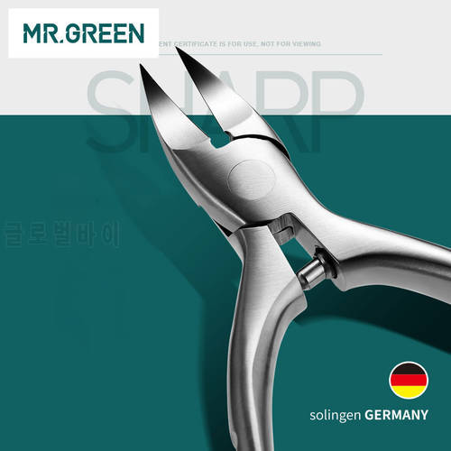 MR.GREEN High Quality Stainless Steel Super-sharp Nail Clipper For Cuticle Pusher Toenails Ingrown Pedicure Nail Clipper