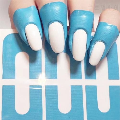 10Pcs/Set Creative U-shape Spill-proof Nail Polish Varnish Protector Stickers Holder Tool Durable Manicure Tool Finger Cover New