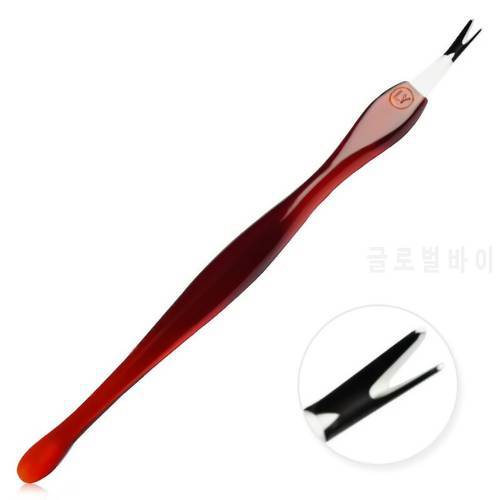 1PC Stainless Steel Nail Cuticle Pusher Art Fork Manicure Tool For Trim Dead Skin Fork Nipper Pusher Trimmer Cuticle Remover