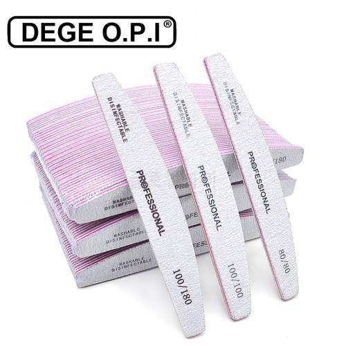 20/25/30/50/75PCS Manicure Grey Acrylic Professional Nail Files 80 100 180 Grit Double Sided Nails Art Tools（7.01*1.1in）