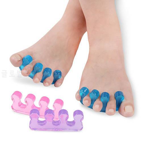 2pcs Silicone Finger Toe Separator Flexible Finger Spacer Straightener Corrector Nail Art Manicure Pedicure Tools Foot Care Tool