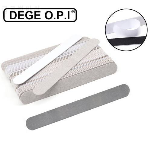 25PCS Straight Replacement Nail Files 100 180 240 Grey Black Removable Thicken EVA SandPaper With Stainless Steel Handle Metal