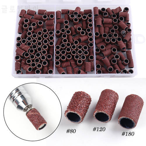 80120180 Nail Art Sanding Bands Grinding Sandpaper Gel Remover Electric Nail Drill Bit Pedicure Manicure Nail Tools LY1990-01