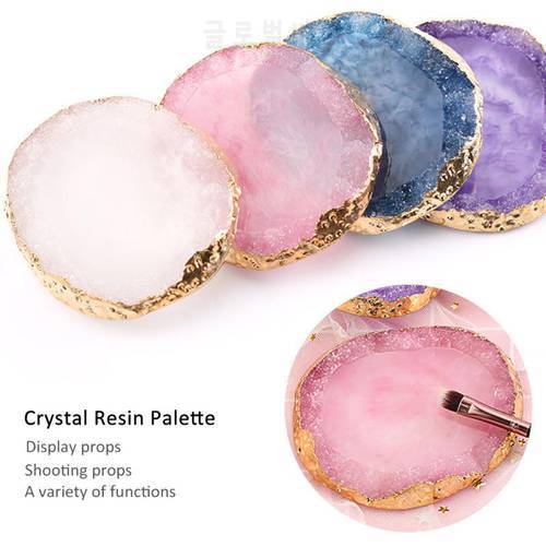 1 Pcs Nail Art Palette Resin Onyx Smooth Easy To Clean And Wipe Mixing Drawing Paint Plate Display Shelf Nail Tools