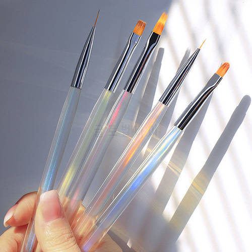 Aurora Handle Nail Brush for DIY Nail Art Painting Dotting Designs Liner Extension Carving Pen Acrylic Gel Brushes Nail Tools
