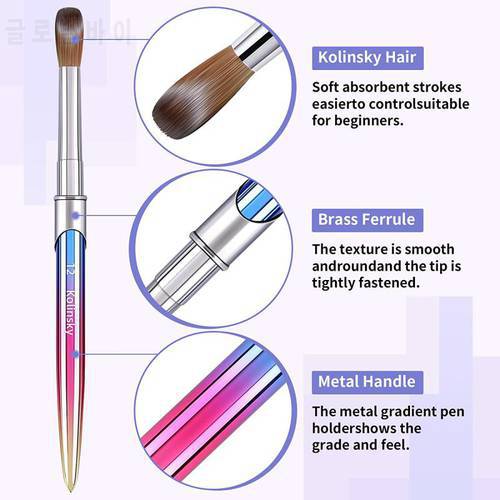 Nail Brush For Manicure Gel Brush For Nail Art Brush Acrylic Liquid Powder Carving Gel Brush Liner Drawing Pen Manicure Tools