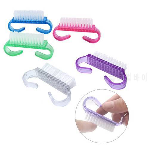 Lot Acrylic Nail Brush 4 Color Nail Art Manicure Pedicure Soft Remove Dust Plastic Cleaning Nail Brushes File Tools