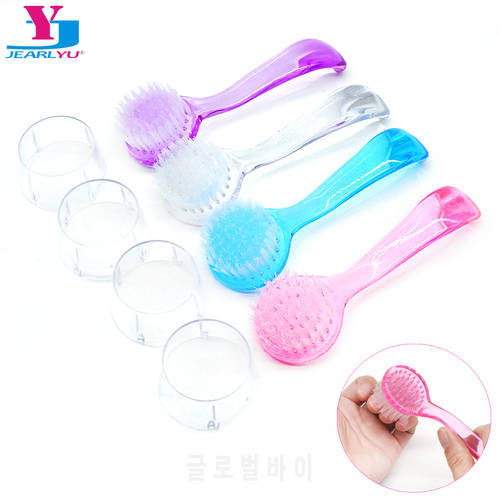 1/3/5 Pcs/Pack Nail Acrylic Brush Dust Powder Brush Round Head With Cap Pedicure Tools Holder For Brushes Professional Manicure
