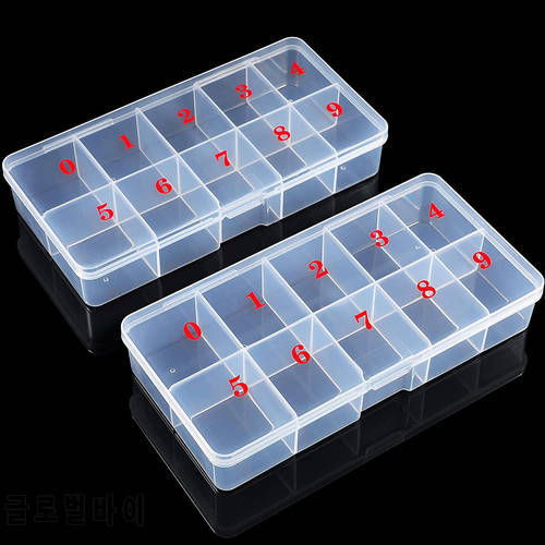 2Pcs Nail Tip Box - False Nail Tips Transparent Storage Box Empty Nail Art Organizer Container for Jewelry, Nail Accessories