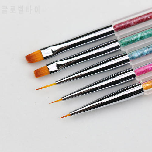 5Pcs/Set Double Head Nail Dotting Painting Drawing Carving Pen Liner Brush Gradient DIY Nail Art Manicure Kit