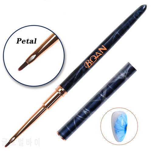 BQAN Marble Petal Nail Brush Pearl Acrylic Nail Art Liner Brush French Lines Grid Flower Painting Drawing Pen Manicure Tools