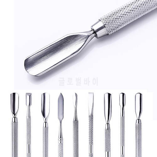Double-ended Stainless Steel Cuticle Pusher Dead Skin Push Remover For Pedicure Nail Art Cleaner Care Tool