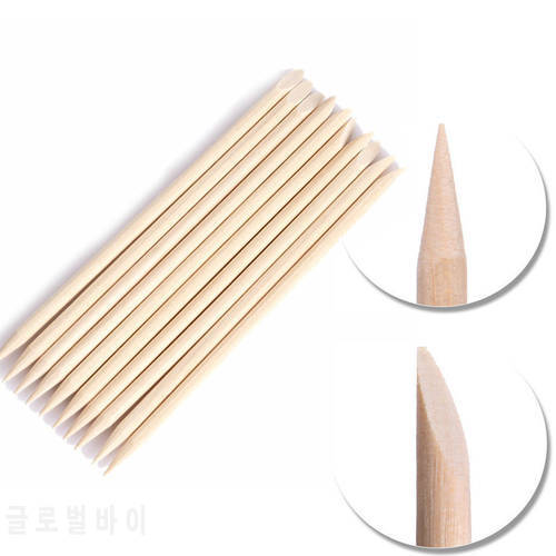 Nail Cuticle Pusher Orange Wood Sticks Nail Manicures Remover Wooden Design Nail Gel Polish Drawing Stick for Nail Art Tools