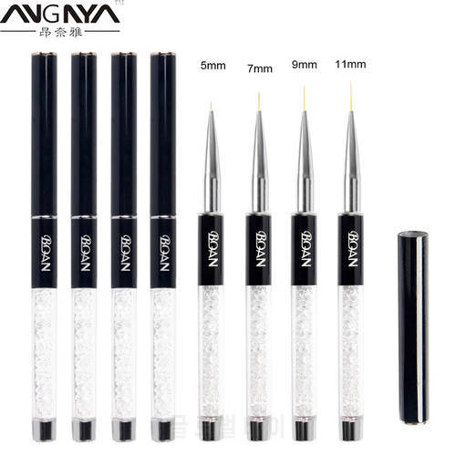 ANGNYA 5mm/7mm/9mm/11mm Nail Brush Hand Draw Tips Drawing Line Painting Pen Tools Nail Decoration Nail Art Brush Manicure Tool