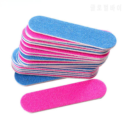 100pcs Nail File Disposable Wooden Sandpaper Files for Manicure Double-Sided Small Nail Buffer Lime A Ongle Professionel