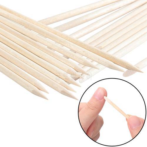 3 Different Sizes Wooden Cuticle Pusher Nail Orange Wood Sticks Gel Polish Remover Nail Care Clean Manicure Pedicure Tools FB709