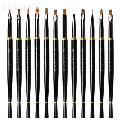 1pcs Nail Art Pattern Painting Nails Pen Carving Brush Acrylic Brushes UV Gel Extension Builder Coating Drawing Pencil DIY