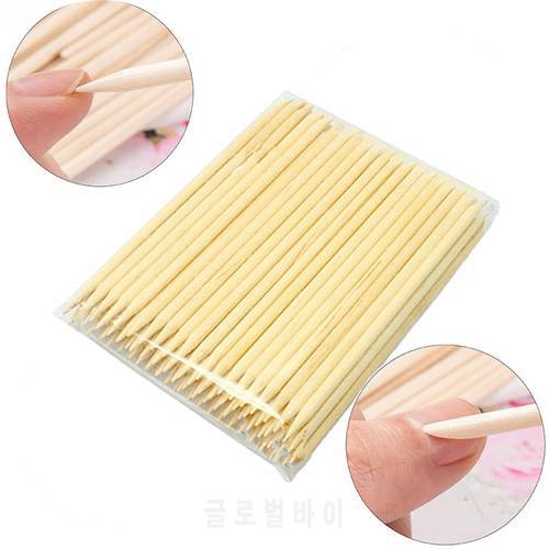 Nail Art Design Orange Wood Sticks for Cuticle Pusher Cuticle Remove Tool Forks for Manicures Wooden Cuticle Pusher Remover