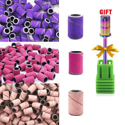 Colorful Sanding Bands for Nail Drill 3 Color Nail File Sanding Bands 120180240 Grits with Mandrel Bit for Acrylic Nails