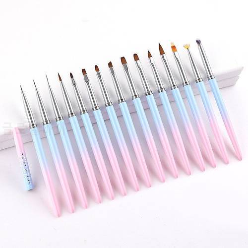 1Pc Nail Art Stripe Liner Brush 3D Tips Manicure Pull Line Smudge Phototherapy Drawing Pen UV Gel Brushes Painting Tool