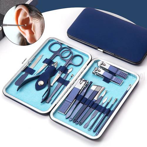 7/10/12/18PCS Scissors Nail Clippers Set Dead Skin Pliers Nail Cutting Pliers Pedicure Knife Nail Groove Nail Manicure Tool