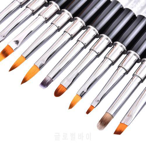 15 Pcs Nail Art Design Brush Set Crystal Diamond Rod Line Carving Drawing Pen Phototherapy UV Gel Painting Brushes Manicure Tool