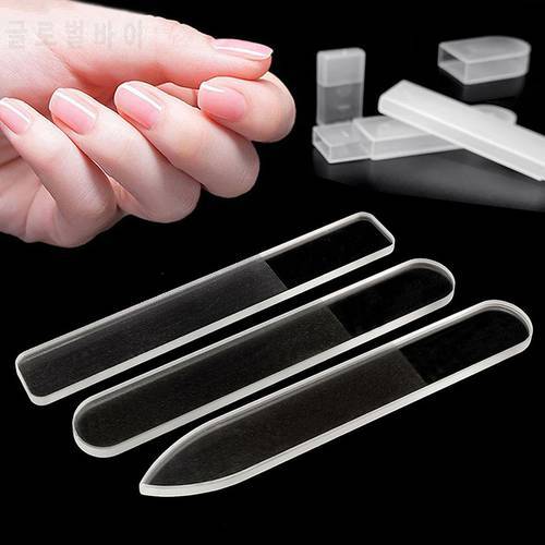 1Pcs Nano Glass Nail File Transparent UV Gel Nail Polish Files Buffer Manicure Files Professional lime a ongles Nail Art Tools