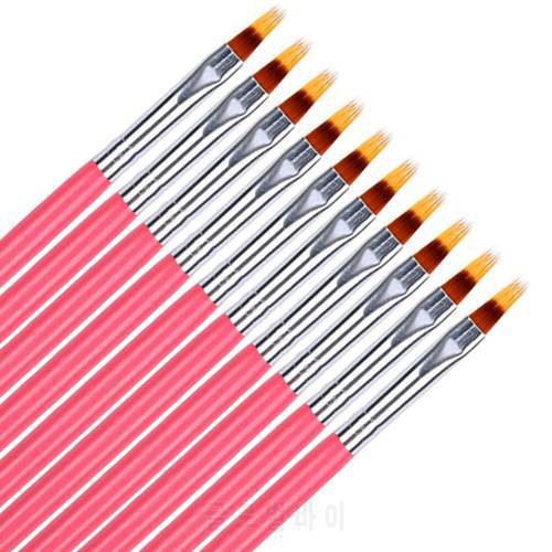 1PCS Ombre Nail Brush Art Painting Pen Black UV Gel Polish Gradient Color Nail Drawin