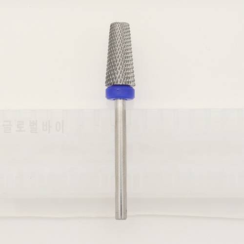 Carbide Tungsten 5 in 1 Nail Drill Bit Tapered Shape Straight Cut drill bit for Acrylic Nail Gel 3/32
