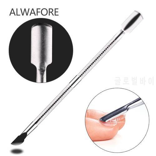 1 pc Stainless Steel Cuticle Nail Pusher Nail Art UV Gel Remover Dead Skin Manicure Pedicure Care Cuticle Pushers Tool