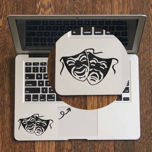 Mask Sad & Happy Laptop Trackpad Decal Sticker for Apple Macbook Pro Air Retina 11 12 13 14 15 inch Vinyl Mac Book Touchpad Skin
