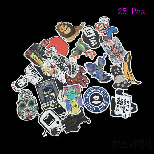 2018 Hot Sell 25Pcs / Lot Funny Anime Cartoon Stickers For Car Laptop Luggage Skateboard Motorcycle Decal Sticker