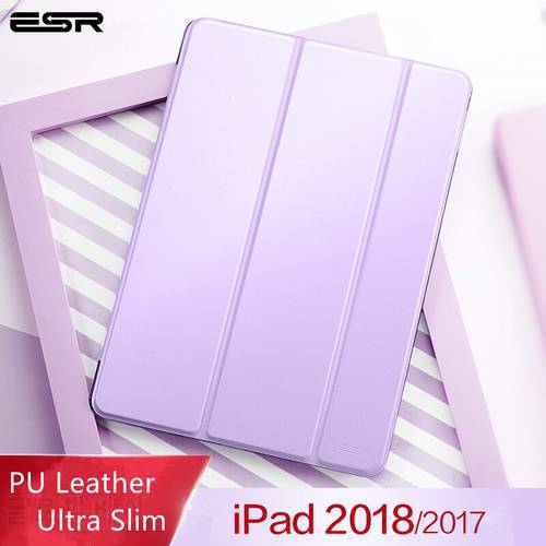 ESR Colorful Case for iPad 9.7 inch 2018 Cover Ultra Slim PU Leather Auto Sleep Wake Case for iPad 9.7 2017&2018 6th Generation