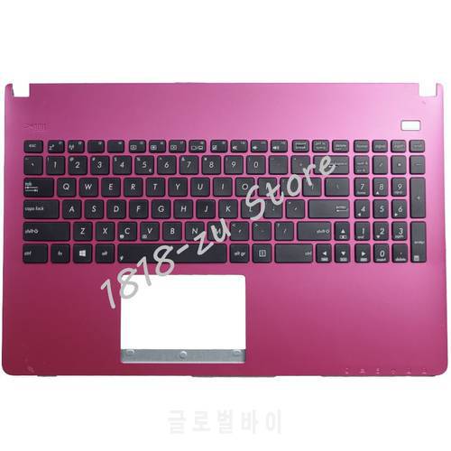 YALUZU English laptop keyboard with C shell for ASUS X501 X501A X501U X501EI X501X X501XE Topcase Housing Palmrest pink US new