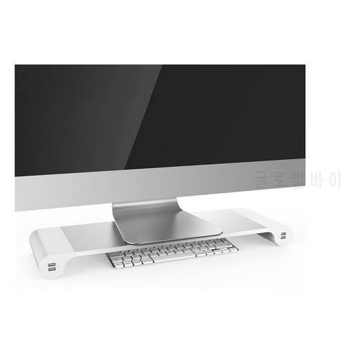 Premium Aluminum Laptop Notebook Monitor Stand With 4 USB 3.0 Ports For Macbook Laptop Windows PC