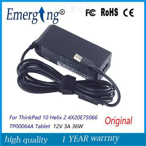 12V 3A 36W laptop Charger Original AC Adapter power supply For Lenovo ThinkPad 10 Helix 11 Charger